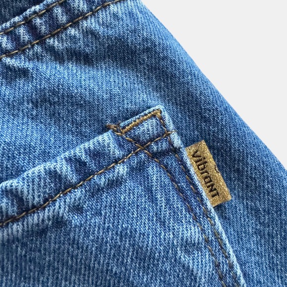 Vibrant M.I.U. High Rise Wide Leg Distressed Jeans Blue Juniors Sz 7 boho Grunge - Picture 11 of 16